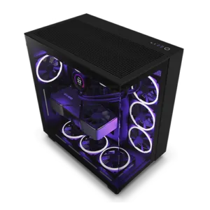 NZXT H9 Flow Edition ATX Mid Tower Premium Case – Black