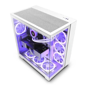 NZXT H9 Flow Edition ATX Mid Tower Premium Case – White