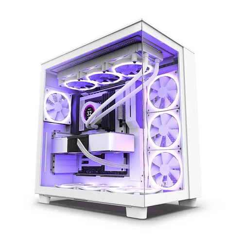 NZXT H9 Flow Edition ATX Mid Tower Premium White Case