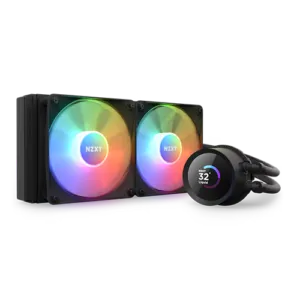NZXT Kraken 240 RGB – AIO Liquid Cooler with LCD Display and RGB Fans – Black