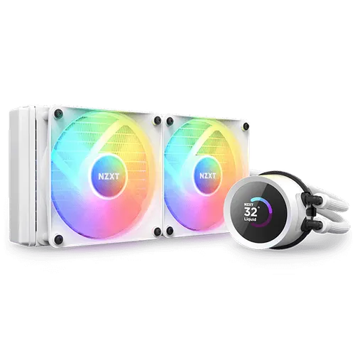 NZXT Kraken 240 RGB Black/ White Liquid Cooler with LCD Display