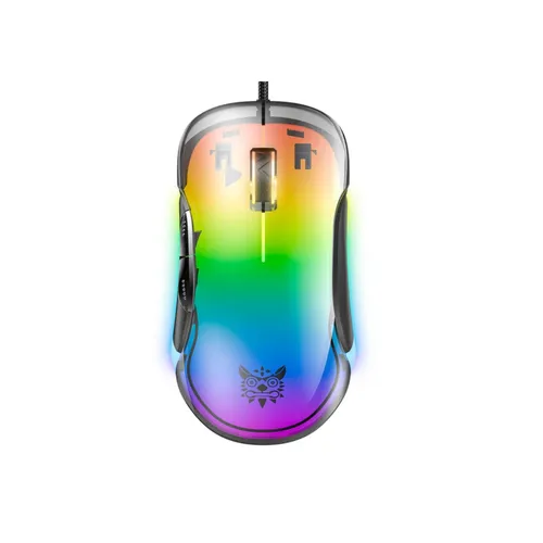 ONIKUMA CW925 RGB Backlit Wired Gaming Mouse, Up to 12800 DPI, Light weight, Transparent Black