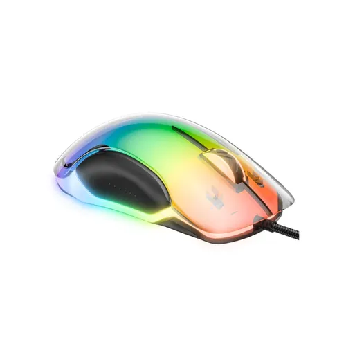 ONIKUMA CW925 RGB Backlit Wired Gaming Mouse, Up to 12800 DPI, Light weight, Transparent Black
