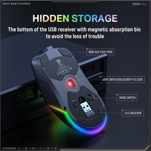 ONIKUMA CW928 Tri Mode Gaming Mouse