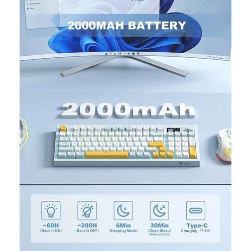 ONIKUMA G80 RGB Wireless Gaming Keyboard
