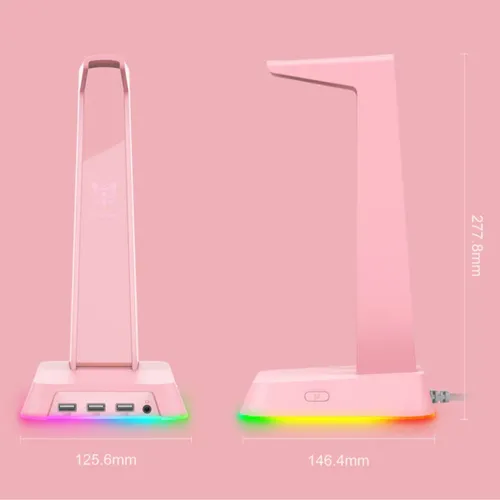 ONIKUMA ST-2 RGB Gaming Headphone Stand with 3 USB and 3.5mm AUX Ports