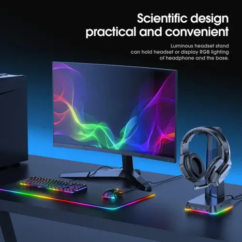 ONIKUMA ST-2 RGB Gaming Headphone Stand with 3 USB and 3.5mm AUX Ports