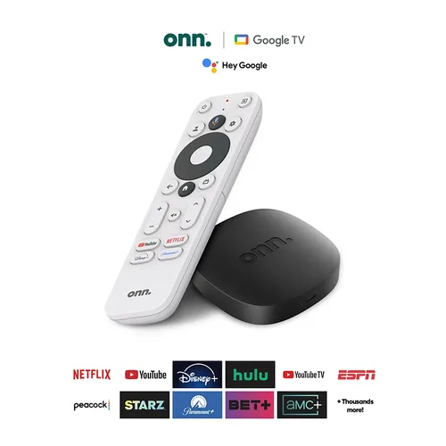 Onn. 4K Streaming Box with Google TV
