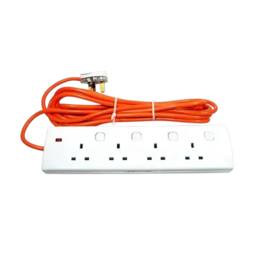 ORANGE EXTENSION CORD TRAILING SOCKET