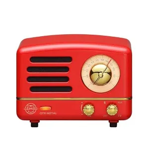 OTR Metal Portable FM Radio & Bluetooth Speaker