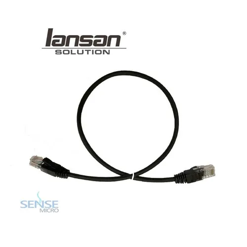 PATCH CODE CABLE - LANSAN CAT6 0.5M BLACK(LC6-005FBK)