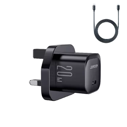 PD 20W mini Charger-White (UK)+ C to L Cable