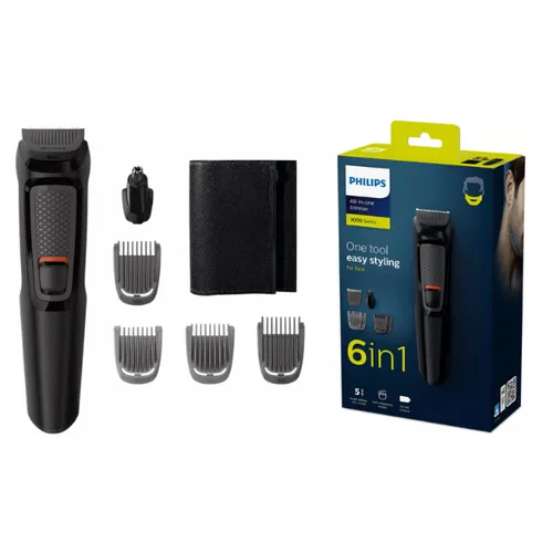 PHILIPS 6-in-1 Multi Grooming Kit MG3710/15, All-in-One Trimmer 3000 Series