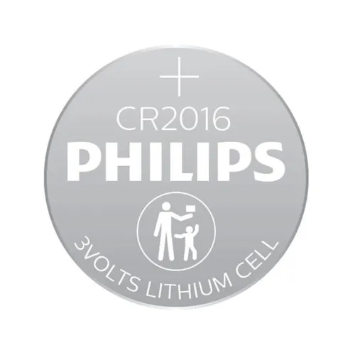 Philips CR2016 P2BC/93 3V Lithium Batteries - 2 Pieces