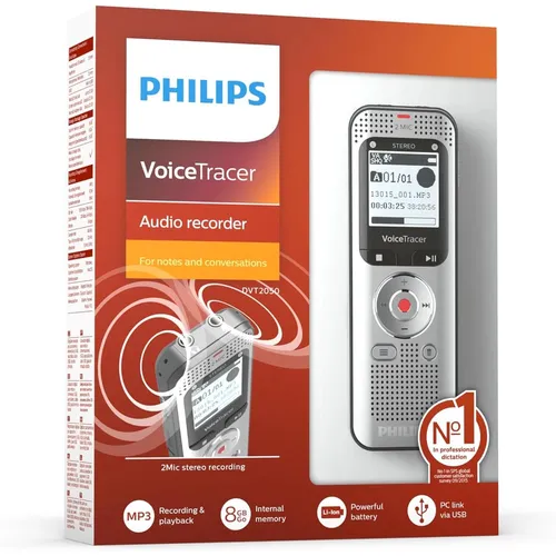 Philips DVT2050 VoiceTracer Digital Voice Recorder
