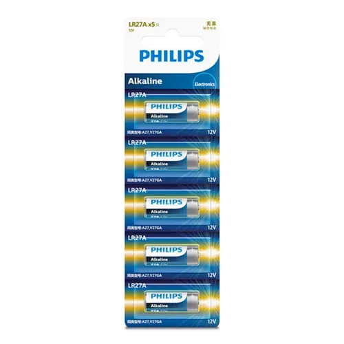 Philips LR27 A5BC/93 27A 12V Alkaline Battery - 5 Pieces
