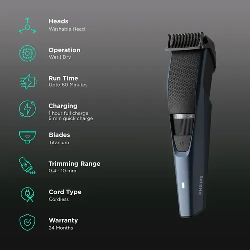 Philips Series 3000 BT3435/15 Beard Trimmer