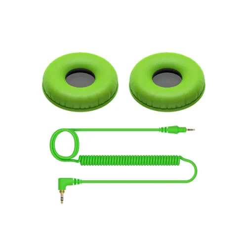 Pioneer Dj HC-CP08-G cable and ear pads for HDJ-CUE1 (Green)