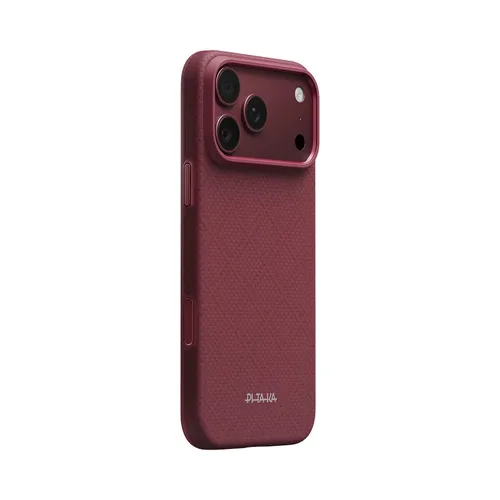 Pitaka Summa Argyle Burgundy Case for iPhone 18 Series