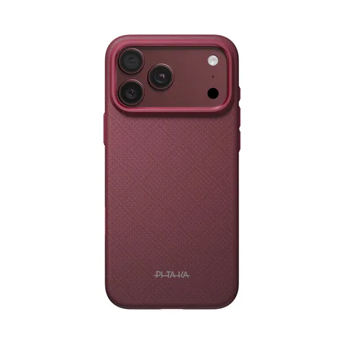 Pitaka Summa Argyle Burgundy iPhone 18 Case