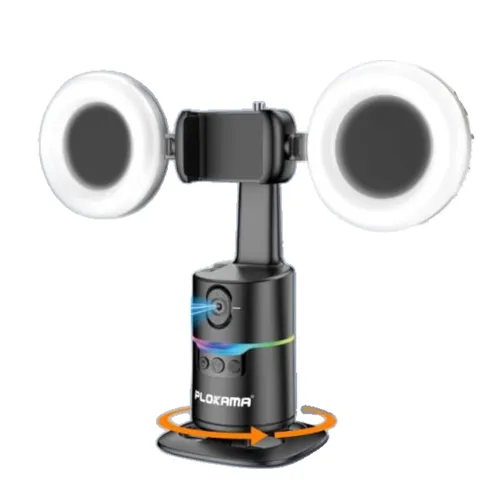 Plokama AUTO-A20 Pro Gimbal Auto Face Tracking 360 Smart Shooting Gimbal with - 2 Lights