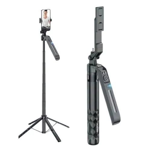 Plokama Auto-A7 AI 360° Rotating Tripod Portable Selfie Stick with Automatic AI Face Tracking