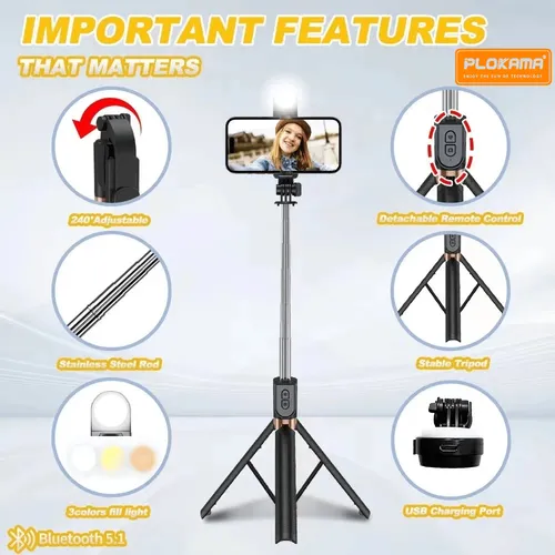 Plokama Live-K9 Tripod With LED