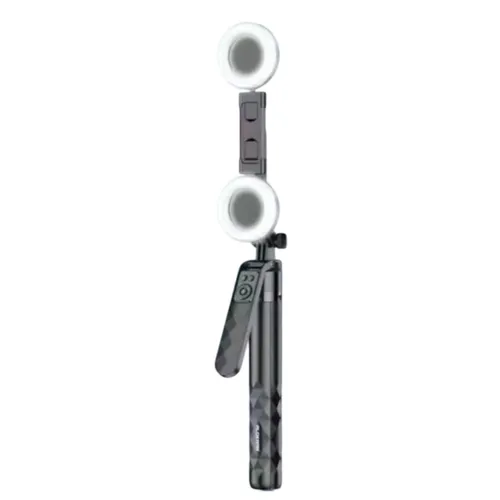 Plokama Live-P10 Pro Selfie Stick Tripod With LED Fill light And Bluetooth Remote