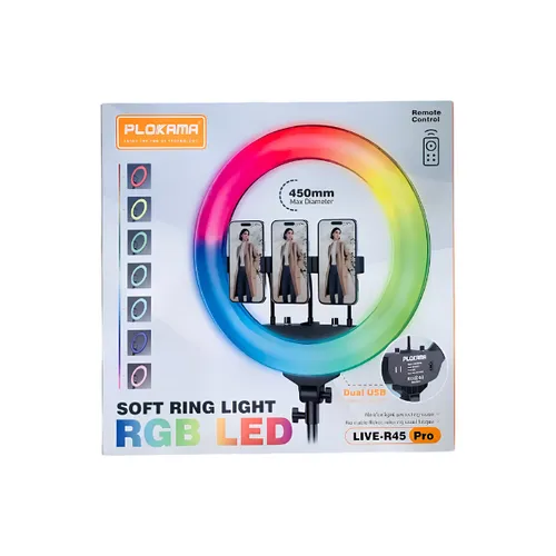 Plokama LIVE-R45 Pro 450mm RGB Ring Light