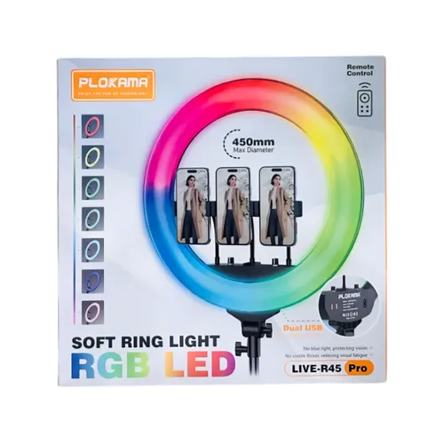 Plokama R45 Pro 45CM Soft LED RGB Ring Light