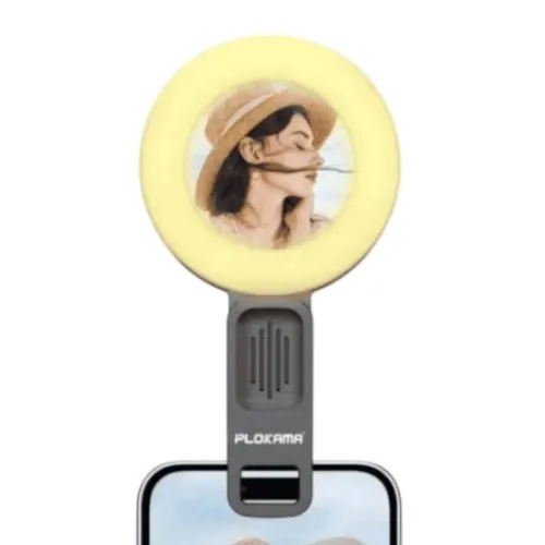 Plokama U20 LED Mini Mirror Clip Selfie Ring Light