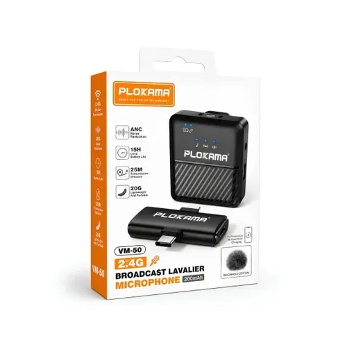 Plokama VM-50 2.4G Wireless Lavalier Microphone
