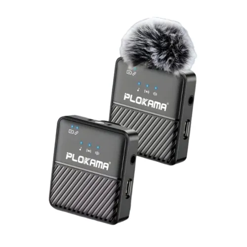 Plokama VM-60 Dual Wireless Lavalier Microphone with Noise Reduction