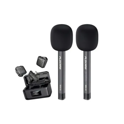 Plokama WM-80 Remote Lavalier Microphone & Handheld Stick