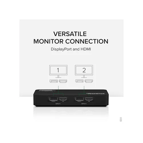 Plugable 4K DisplayPort and HDMI Dual Display USB-C Adapter