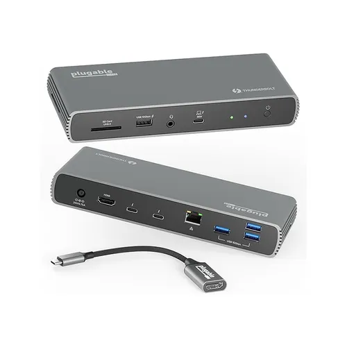 Plugable TBT4-UDX1-UK 11 in 1 Thunderbolt 4 Laptop Docking Station
