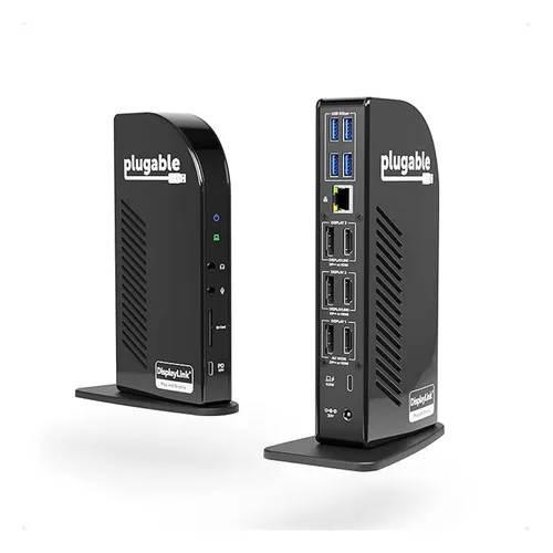 Plugable UD-ULTC4K-EU 13 in 1 USB-C Triple Display Docking Station