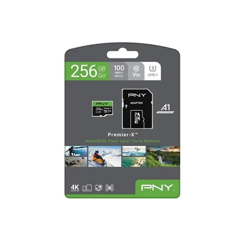PNY 256GB Elite X 10 U3 V30 micro SDXC Flash Memory Card