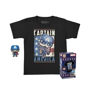 Pocket Pop! & Kids Tee Marvel: Captain America