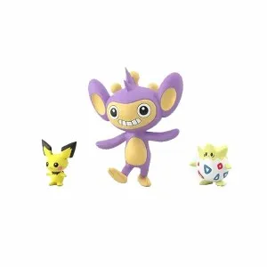 Pokemon Scale World – Johto Region Pichu, Togepi & Aipom Figure Set
