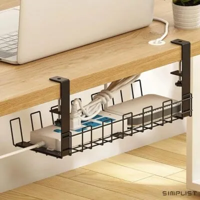 POKIPO Under Desk Cable Management Tray- Mesh Type