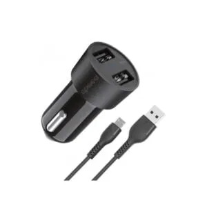 Porodo 3.4A Dual USB Car Charger with Micro USB Cable