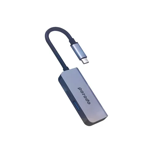 Porodo 3in1 Alminium USB Type-C Hub