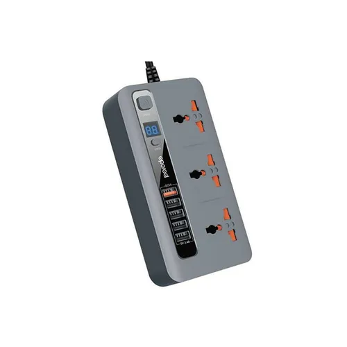 Porodo 4 USB Port 3.4a + 1QC 3.0 Universal Power Socket