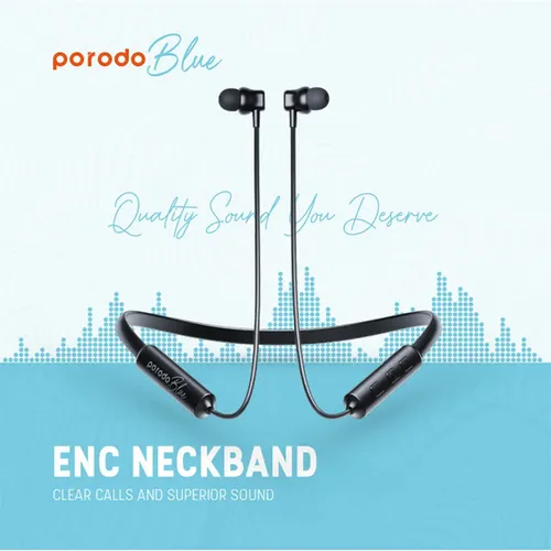 Porodo Blue ENC Neckband In-Ear Earphones