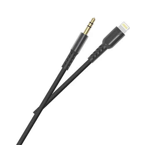Porodo Braided Metallic 1.2m Lightning to AUX Cable