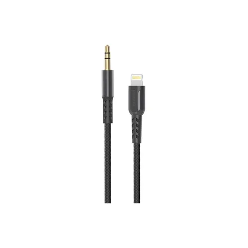 Porodo Braided Metallic 1.2m Lightning to AUX Cable