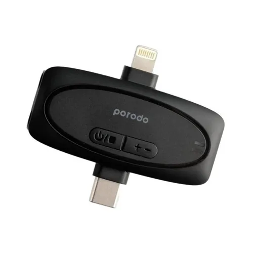 Porodo Dual Connector Lavalier Microphone Dual Mic