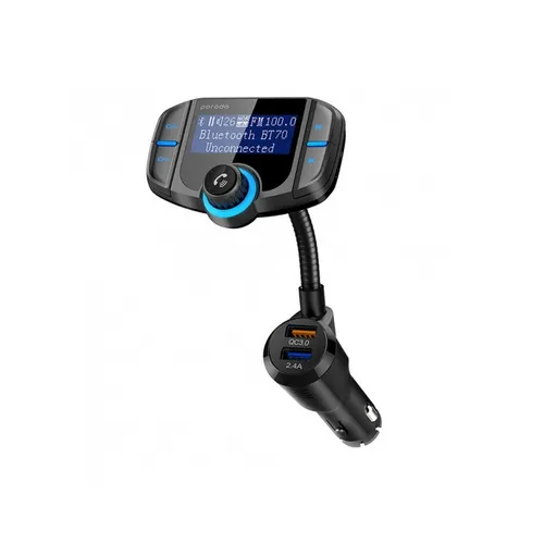 Porodo FM Transmitter and QC3.0 Car Charger with Display Panel