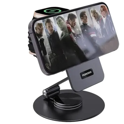 Porodo FWC035 Wireless Charging Rotating Stand